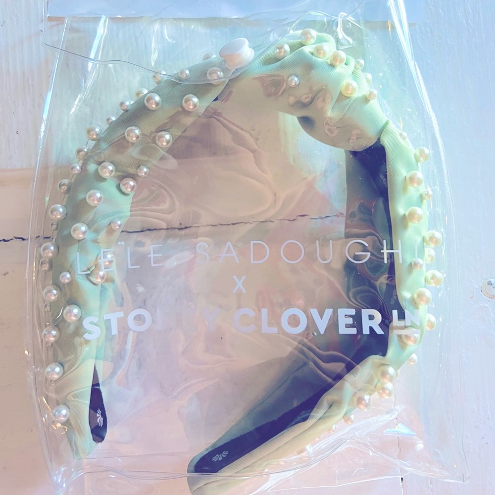 Lele Sadoughi x Stoney Clover Lane Pistachio Pearl Headband